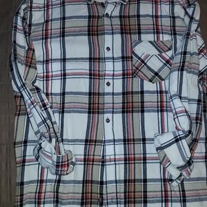Collar plaid shirt